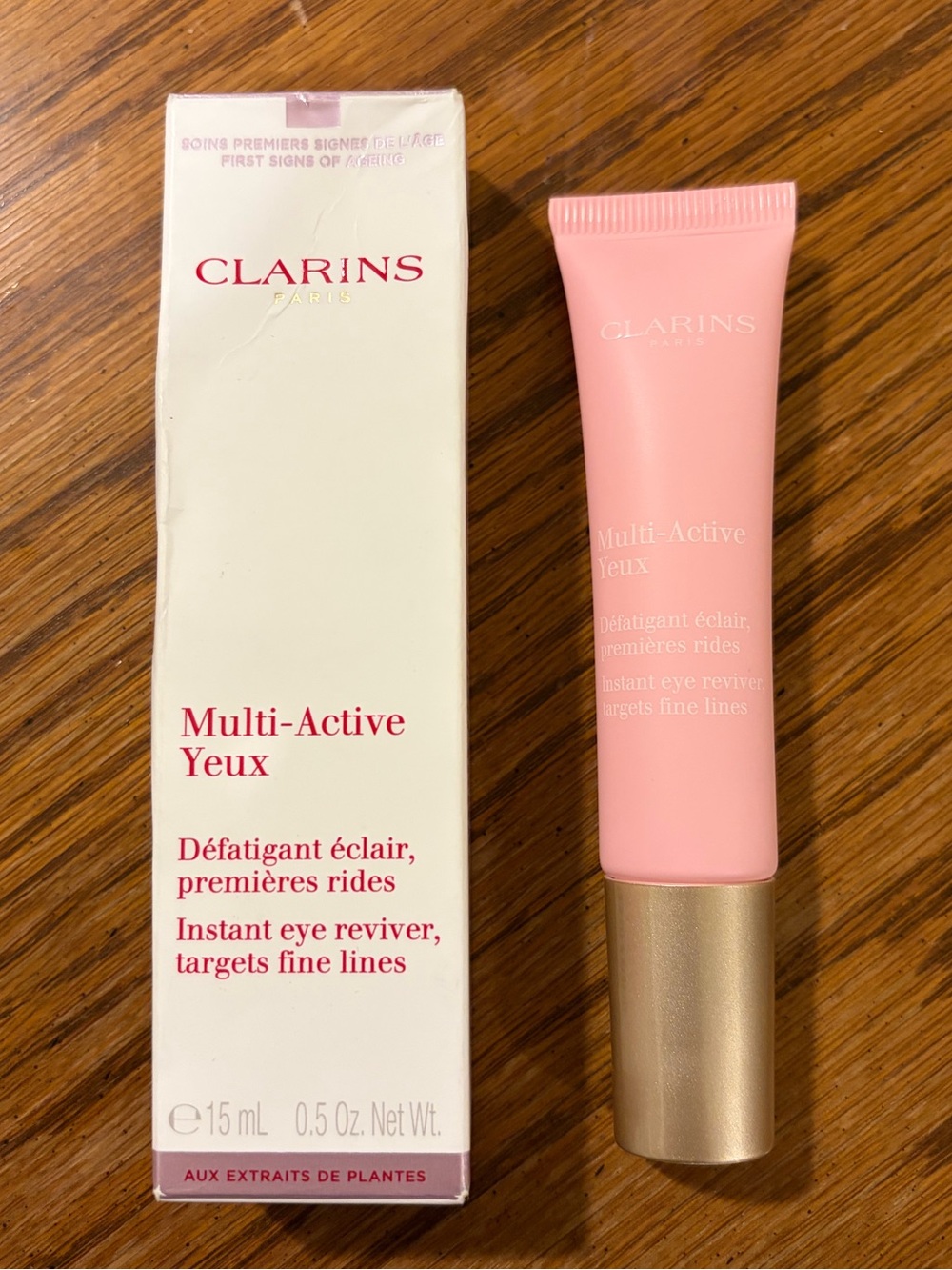 NIB Clarins Multi-Active Yeux Instant Eye Reviver Cream 15ml / 0.5oz